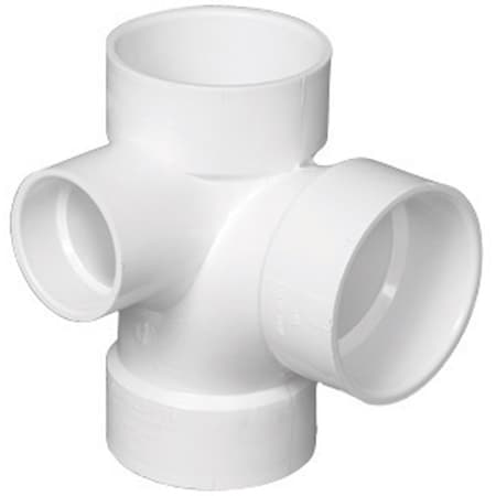 Charlotte Pipe And Foundry Charlotte Pipe Schedule 40 3 in. Hub X 3 in. D Hub PVC Sanitary Tee with Left Side Inlet 1 pk PVC004160800